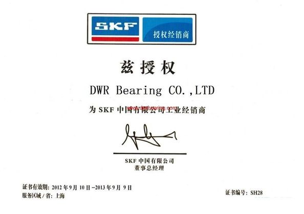 Cina DWR Bearing  Co., Ltd Sertifikasi